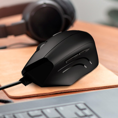 Mouse Ergonómico Alámbrico Klip Xtreme Krown KMO-506 | Clickeando