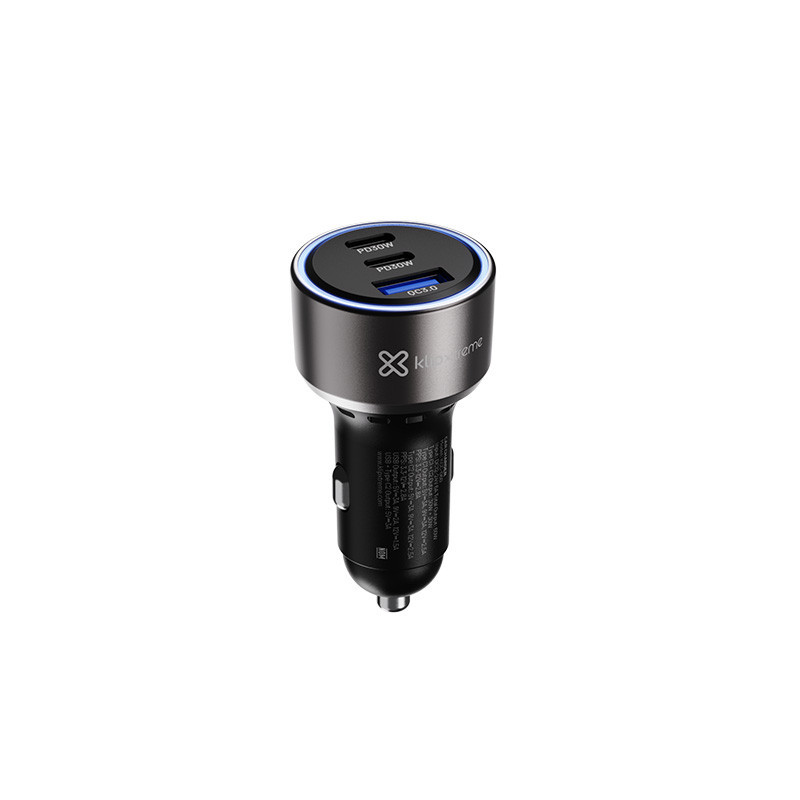 Cargador de Vehículo Klip Xtreme KCC-060 60W | Carga Rápida USB-C y USB-A