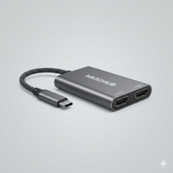 Adaptador USB Tipo C a 2 HDMI MKIGHUB | Doble Pantalla