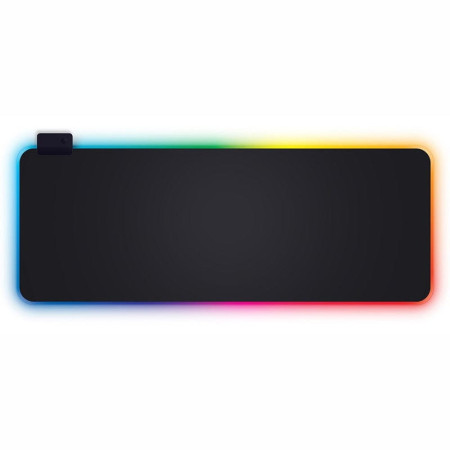 Mouse Pad Gamer Negro RGB XL con Luces LED | Clickeando El Salvador