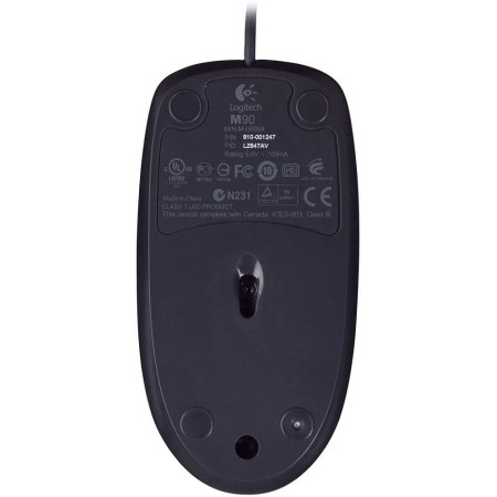 Mouse Logitech M90 USB Negro: Clásico y Confiable | Clickeando