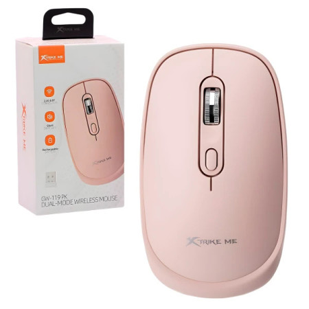 Mouse Inalámbrico Recargable Xtrike Me GW-119 Dual | Clickeando