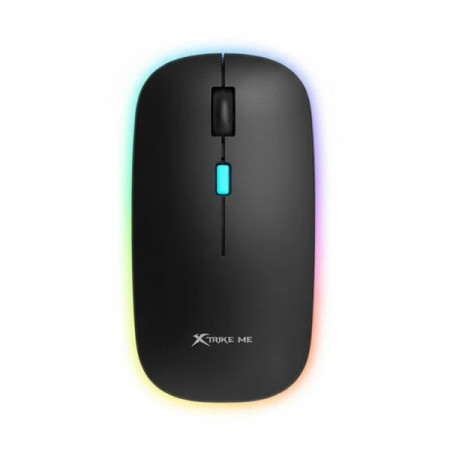 Mouse Inalámbrico Recargable Xtrike Me GW-113 Negro | Clickeando