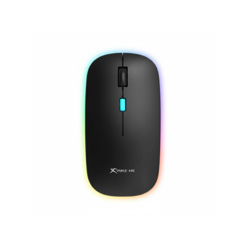 Mouse Inalámbrico Recargable Xtrike Me GW-113 Negro | Clickeando